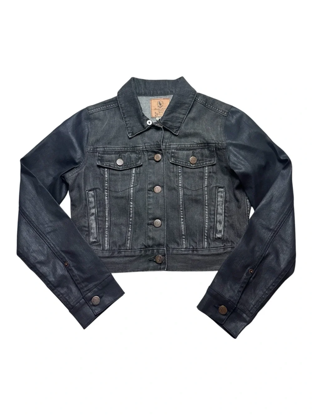 RALPH LAUREN: Boy's Two-Toned Denim Jean Jacket - Size 12